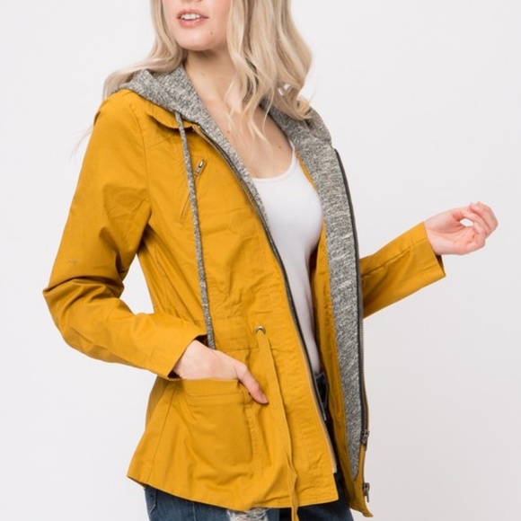 WOMENS UTILITY JACKET MUSTARD - Picture 2 of 6